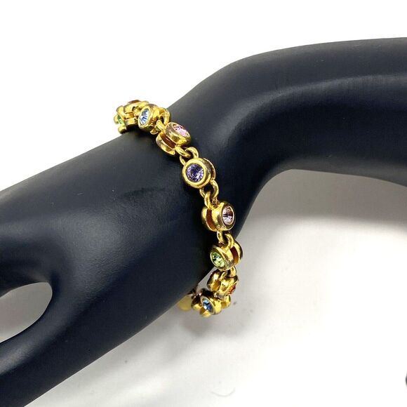 Nolan Miller Glamour Collection‎ Multi Color Gemstone Bracelet Stamped - Picture 2 of 8